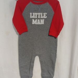 Carter's Red and Gray Little Man Footie